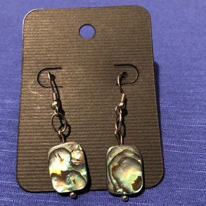 Real Abalone Square Earrings
